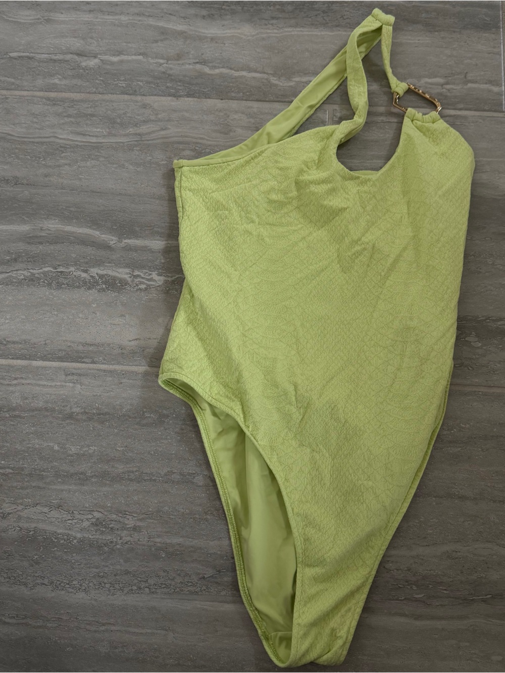 Revel Rey Lime Green One-Piece Swimsuit - One Shoulder